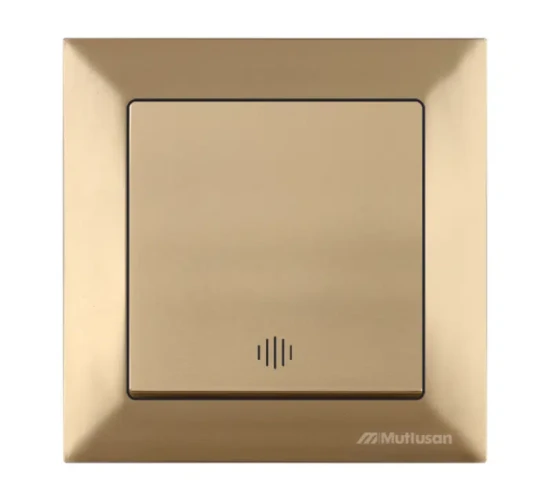 Единичен ключ светещ схема 1-10А Голд Candela Mutlusan.png